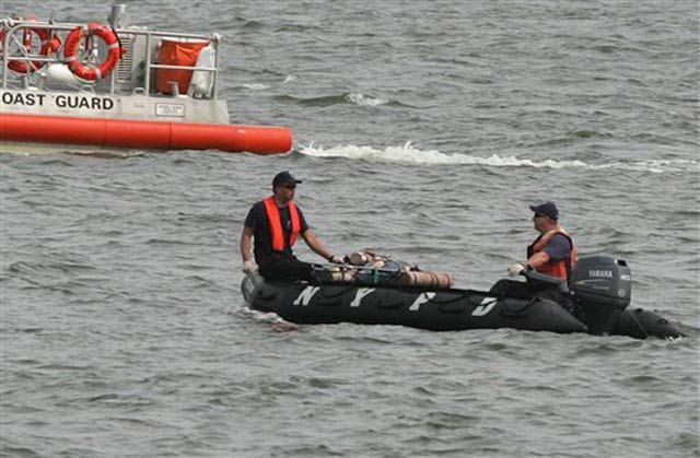 Rescuers in the Hudson River